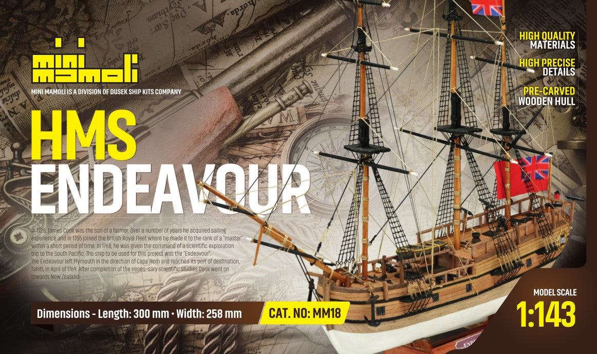 Mamoli 1/143 HMS Endeavour Kit