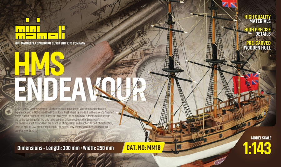 Mamoli 1/143 HMS Endeavour Kit