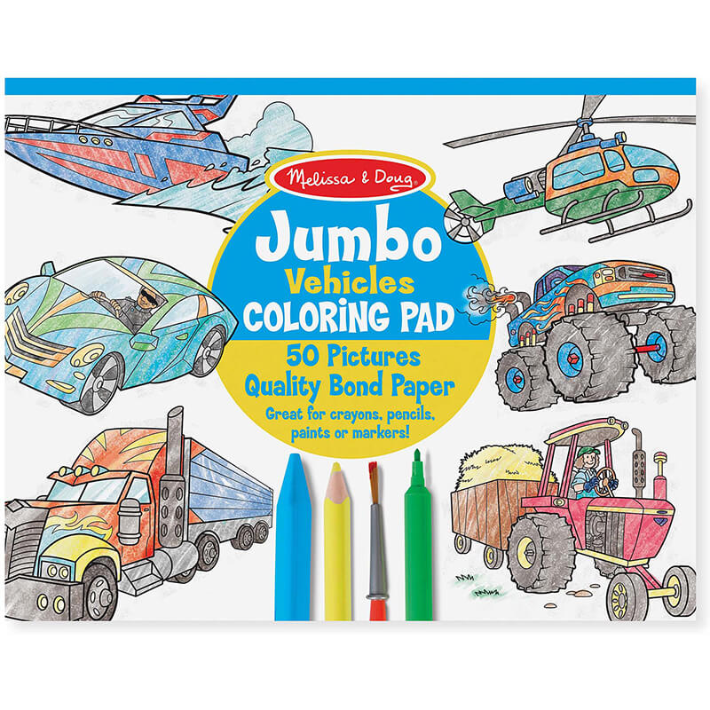Melissa & Doug Jumbo Coloring Pad: Vehicles