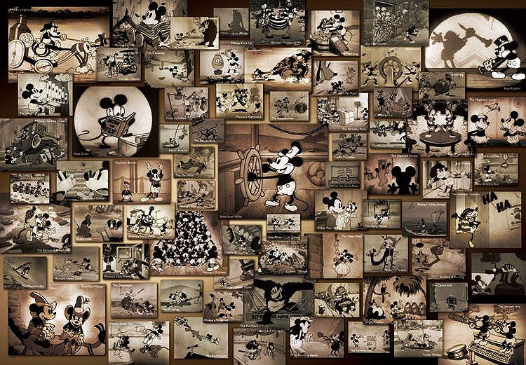 Mickey Mouse Monochrome Film Collection 1000pcs Puzzle