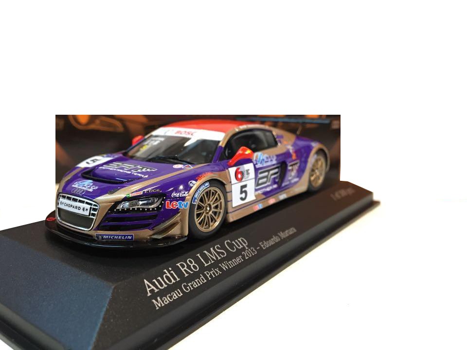 Minichamps x Tarmac Works 1/43 Audi R8 LMS Cup 2013 / Macau Grand Prix Winner / Edoardo Mortara