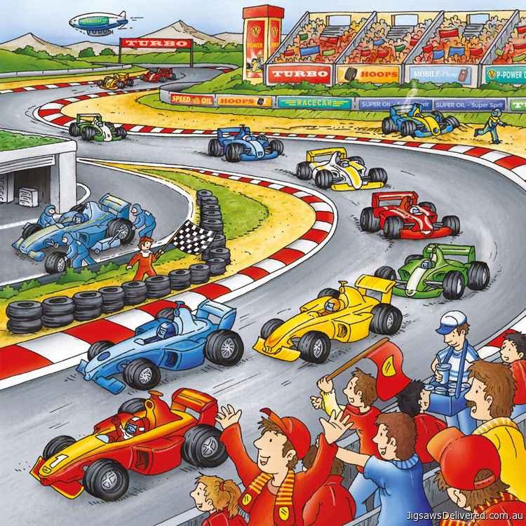 Motoring Along 3x49 pcs Puzzle