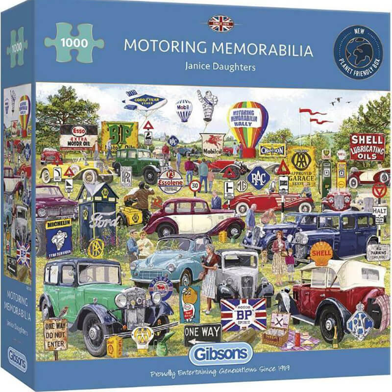 Motoring Memorabilia By Janice Daughters 1000pc Puzzle