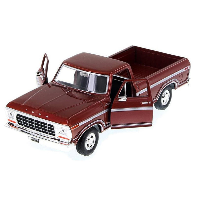 Motormax 1/24 1979 Ford F-150 Custom (Red/Brown)
