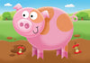 On the Farm with Oink, Moo, Cluck and Baa 2-3-4-5 pcs 4 Chunky Jigsaw Puzzles