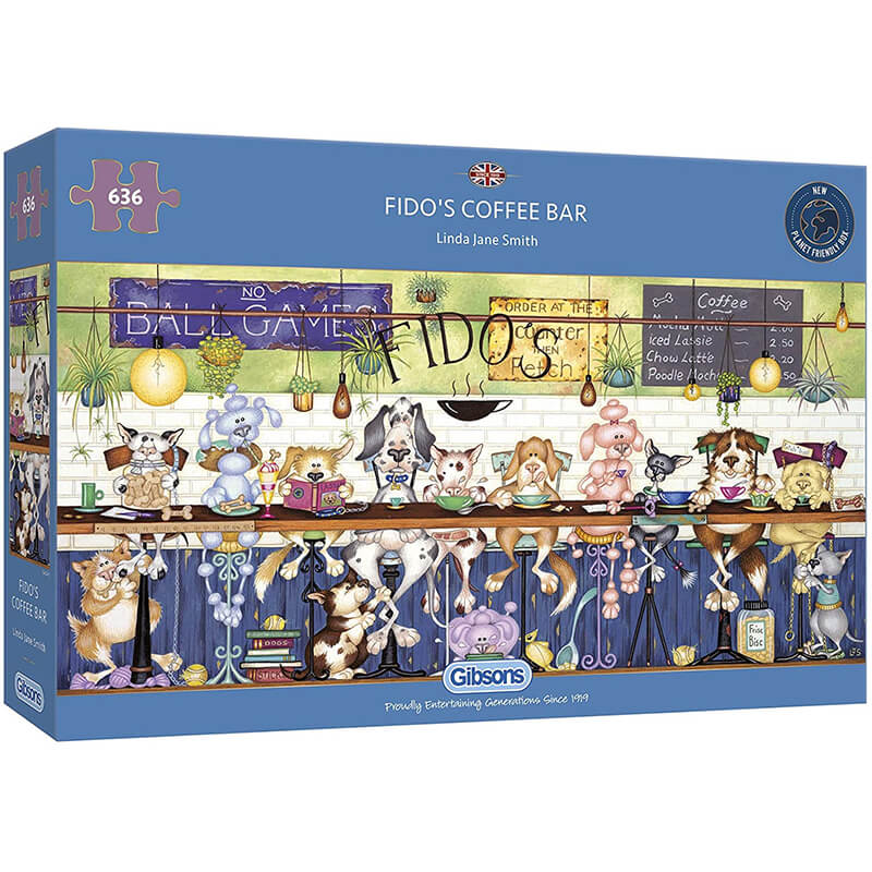 Fido's Coffee Bar By Linda Jane Simth 636pc Puzzle