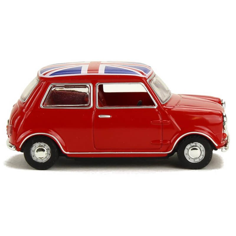 Oxford 1/43 Austin Mini (Tartan Red/Union Jack)