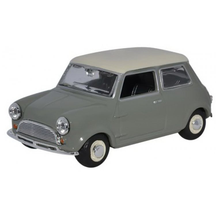 Oxford 1/43 Mini Car (Tweed Grey/Old English White)
