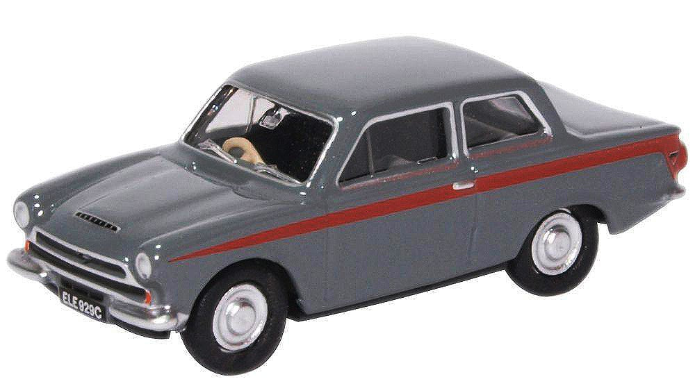 Oxford 1/76 Ford Cortina MKI (Lombard Grey/Red)