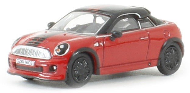 Oxford 1/76 Mini Coupe (Chilli Red/Black)