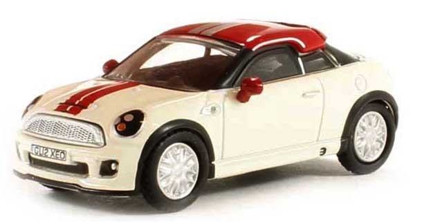 Oxford 1/76 Mini Coupe (Pepper White/Chilli Red)