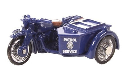 Oxford 1/76 Motorbike / Sidecar NRMA