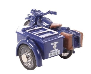 Oxford 1/76 Motorbike / Sidecar NRMA