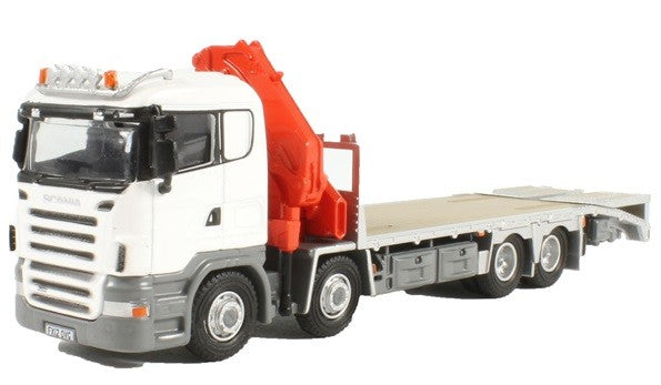 Oxford 1/76 Scania Crane Lorry White
