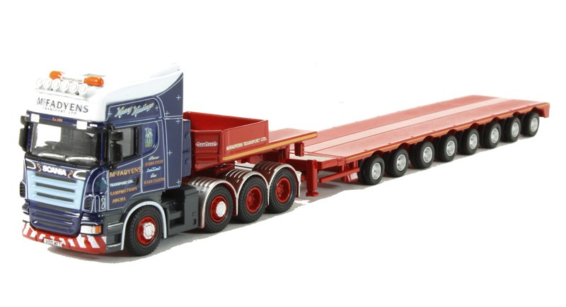 Oxford 1/76 Scania R Series Topline Low Loader McFadyens