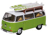 Oxford 1/76 VW Bay Window Bus with Surfboards (Lime Green/White)