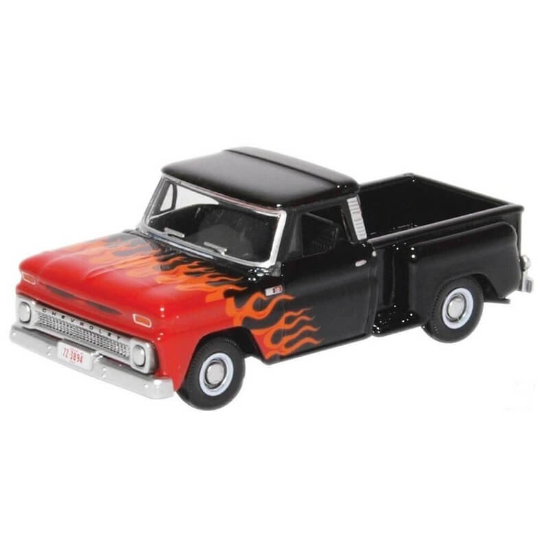 Oxford 1/87 Chevrolet Stepside Pick Up 1965 (Red/Black)