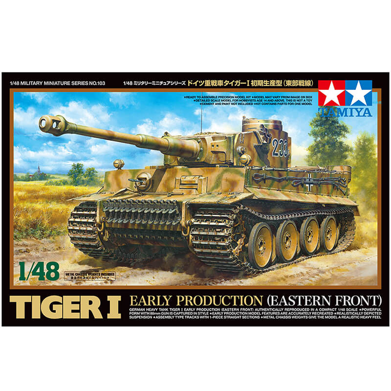 Tamiya 1/48 Tiger I German Heavy Tank Early Production (Eastern Front) Kit