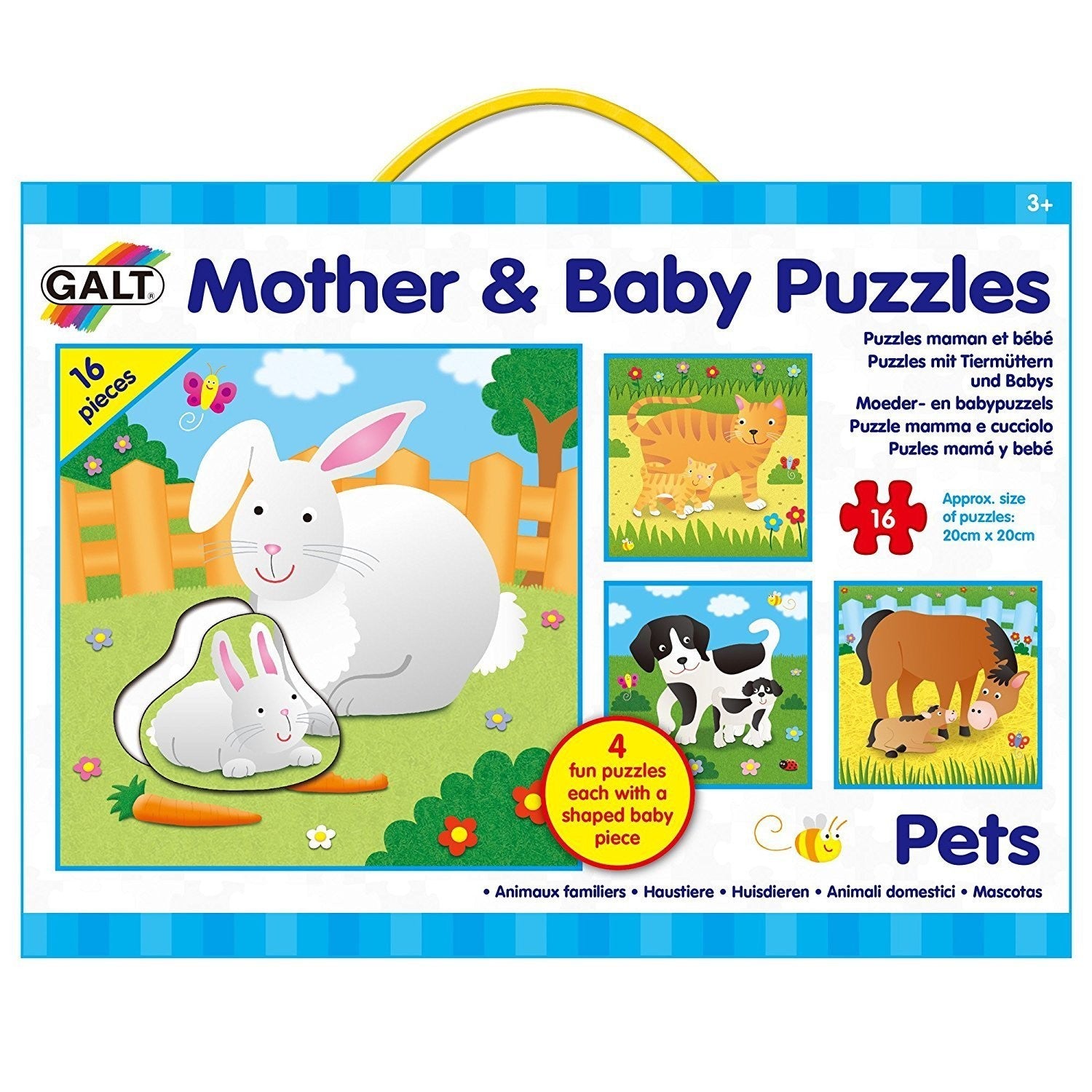 Pets 4 x 16pcs Mother & Baby Puzzles