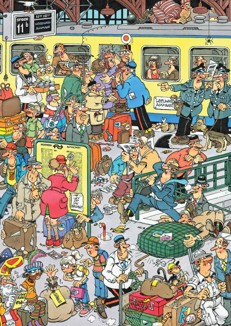 Platform Pandemonium by Jan van Haasteren 1000pc Puzzle