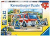 Police and Firefighters by Joachim Krause 2x12pcs Puzzle