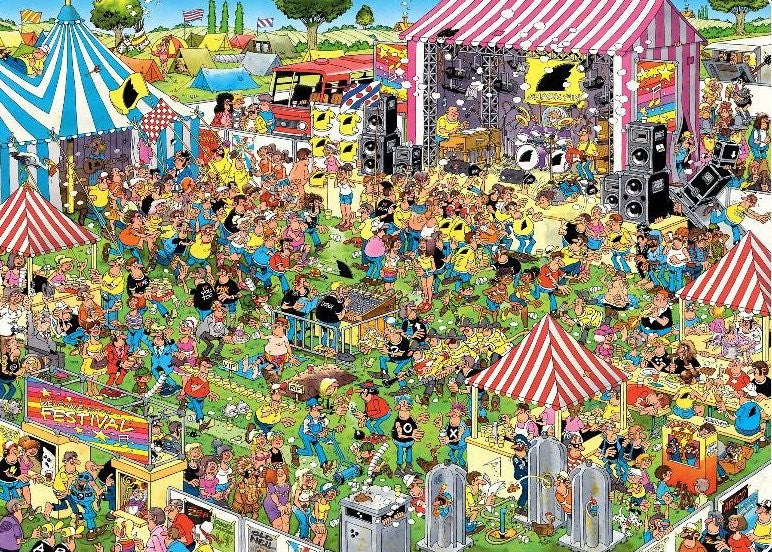 Pop Festival by Jan van Haasteren 1000pc Puzzle
