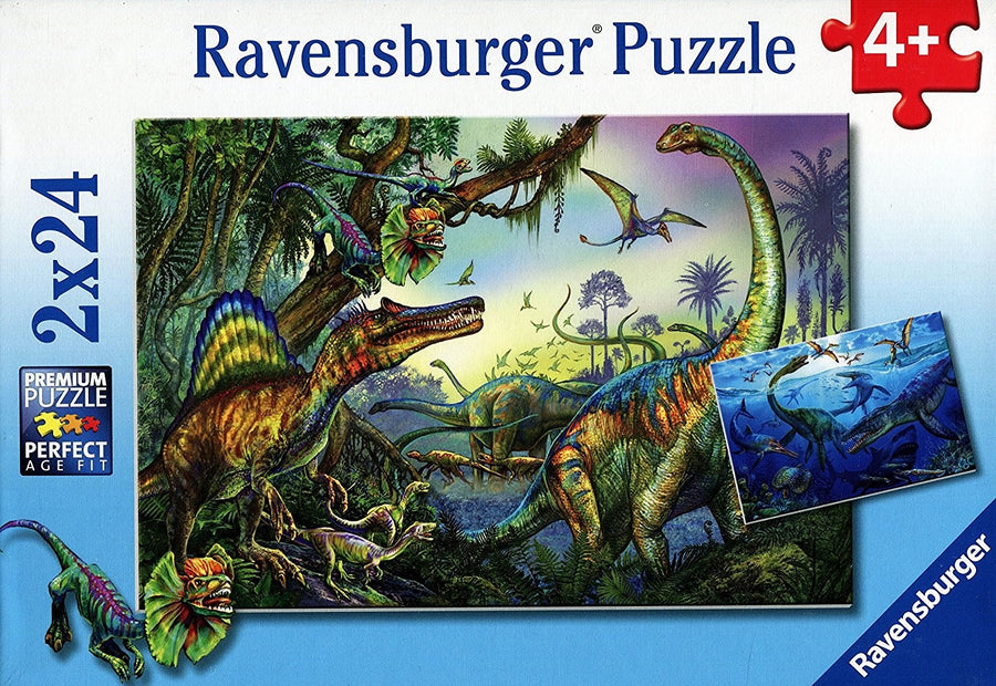 Prehistoric Giants by Silvia Christoph 2x24pcs Puzzle