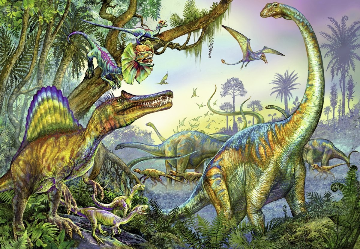 Prehistoric Giants by Silvia Christoph 2x24pcs Puzzle