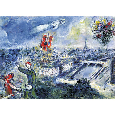 View of Paris by Marc Chagall 1000pc Puzzle