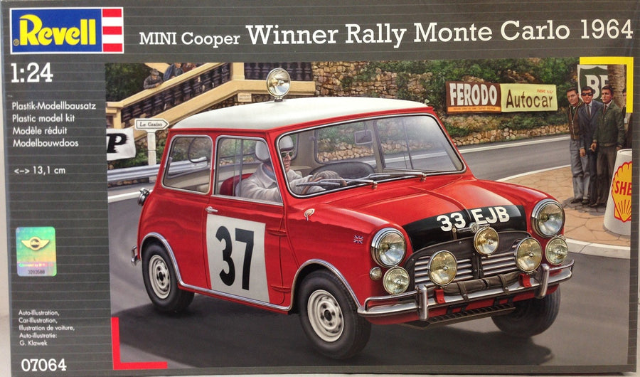 Revell 1/24 Mini Cooper Winner Rally Monte Carlo 1964 Kit 95-07064