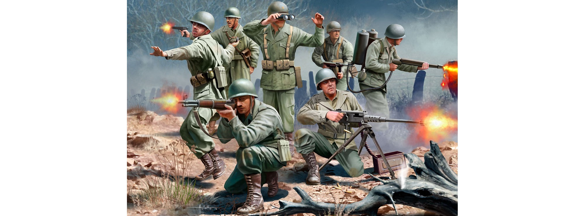 Revell 1/32 US Infantry WWII Kit 95-02632