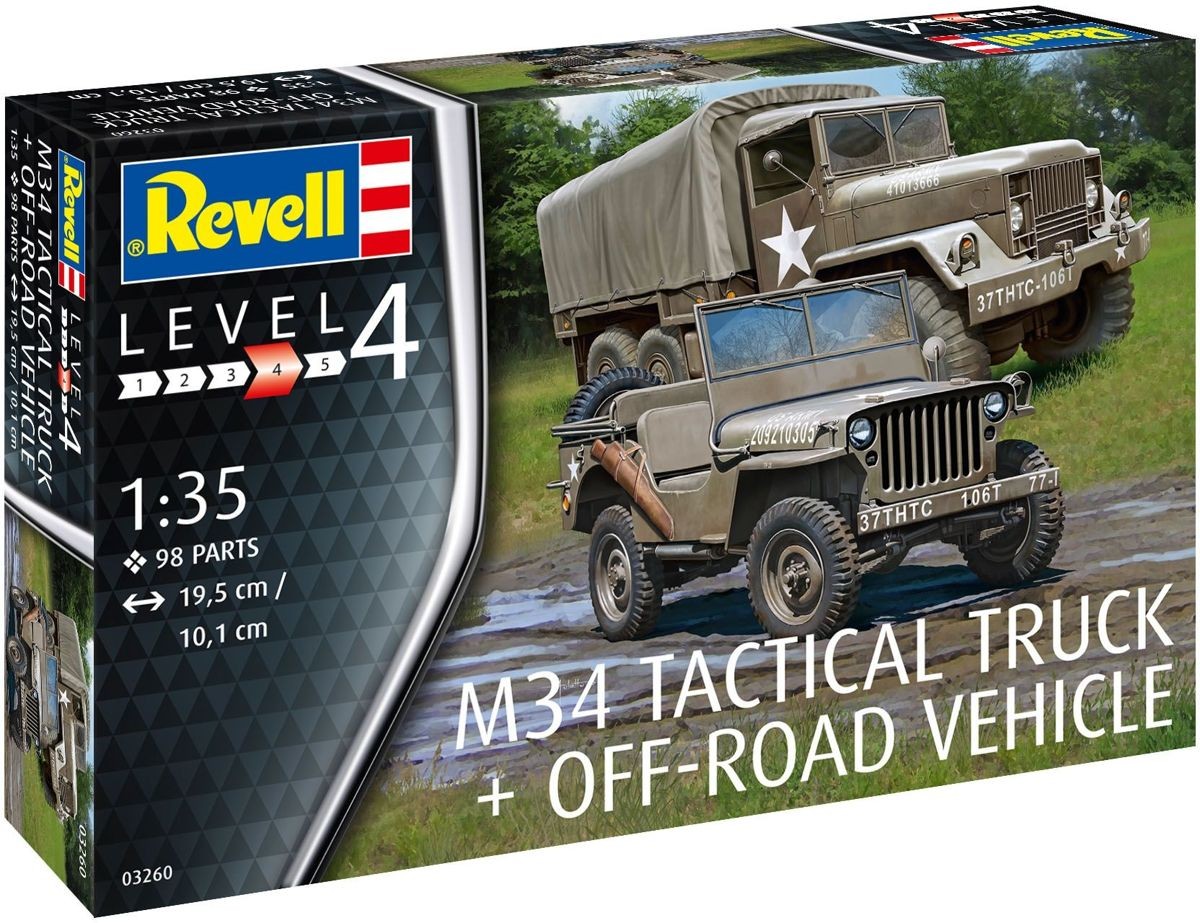 Revell 1/35 M34 Tactical Truck + Off-Road Vehicle Kit