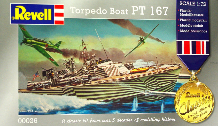 Revell 1/72 Torpedo Boat PT 167 Kit 95-00026