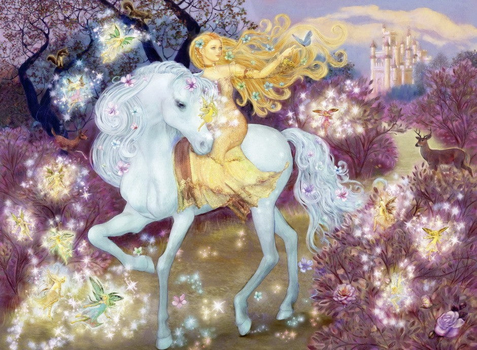 Riding in the Woods by Patricia Moffett 100pcs Puzzle