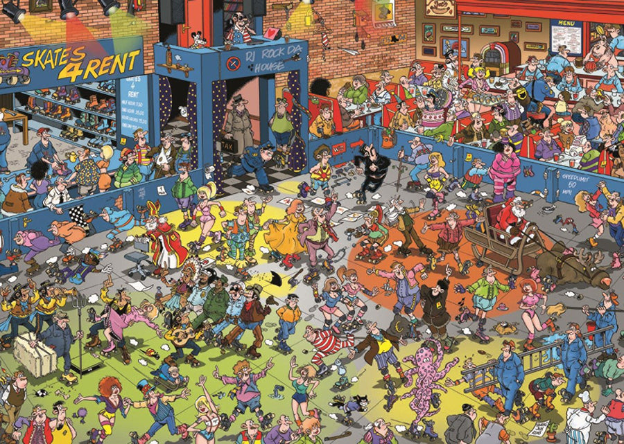 Roller Disco by Jan van Haasteren 1000pc Puzzle