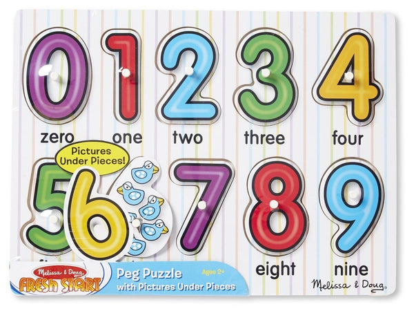 See-Inside Numbers 10pcs Peg Puzzle - Hobbies N Games