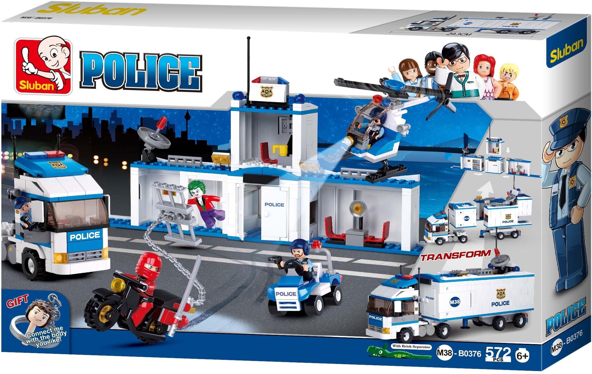 Sluban Police Truck Transformer