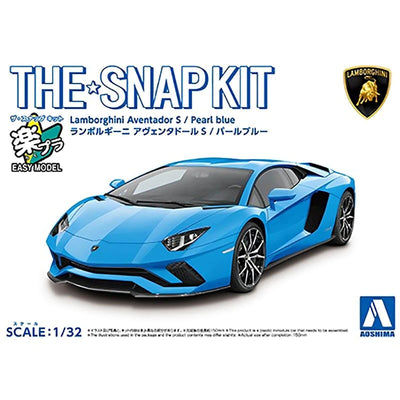 Aoshima 1/32 Lamborghini Aventador S Pearl Blue Snap Kit