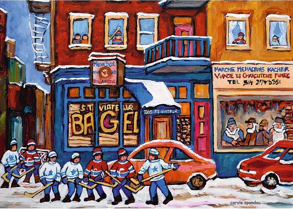 St. Viateur Bagel & Hockey by Carole Spandau 1000pcs Puzzle