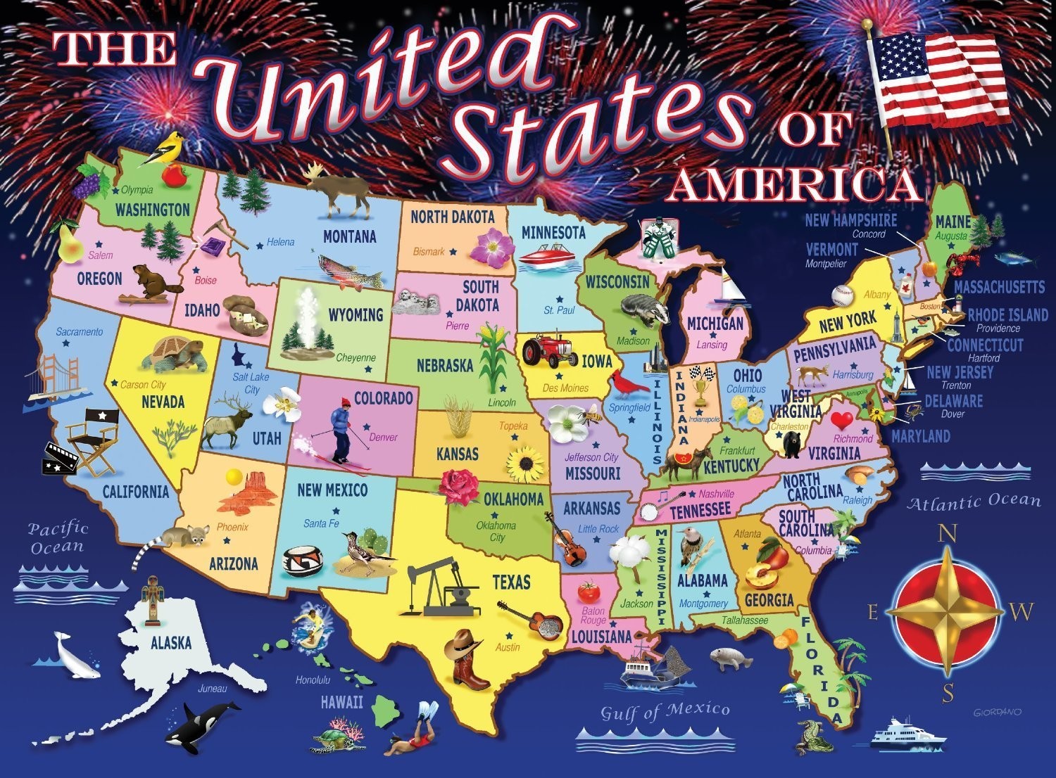 Statemap 100pcs Puzzle