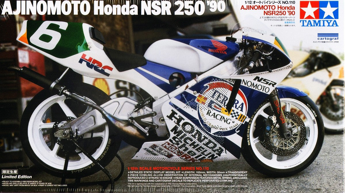 Tamiya 1/12 Ajinomoto Honda NSR 250 '90 (Limited Edi.) Kit TA-14110