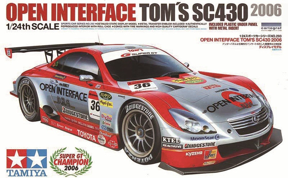 Tamiya 1/24 Open Interface Tom's SC430 2006 Kit TA-24293