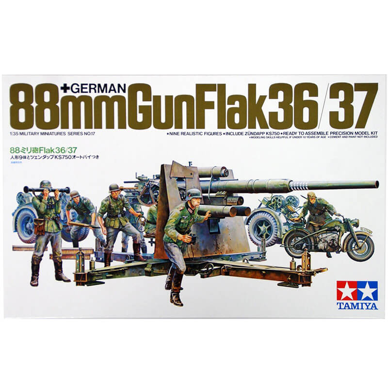 Tamiya 1/35 German 88mm Gun Flak 36/37 Kit