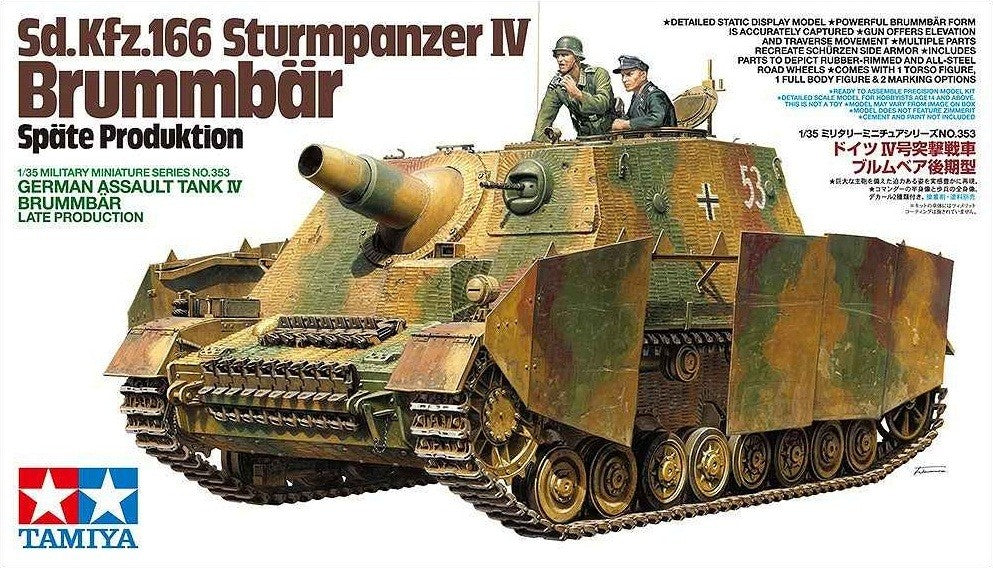 Tamiya 1/35 German Assault Tank IV Brummbar (Late Prod.) Kit TA-35353