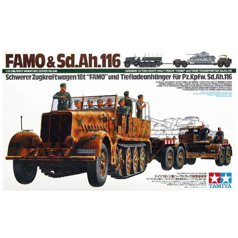 Tamiya 1/35 German Half-Track "FAMO"&Tank Transporter Sd.Ah.116 Kit