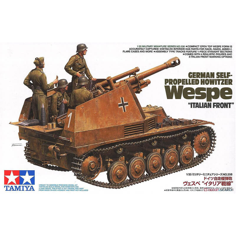 Tamiya 1/35 German Self-Propelled Howitzer Wespe "Italian Front" Kit