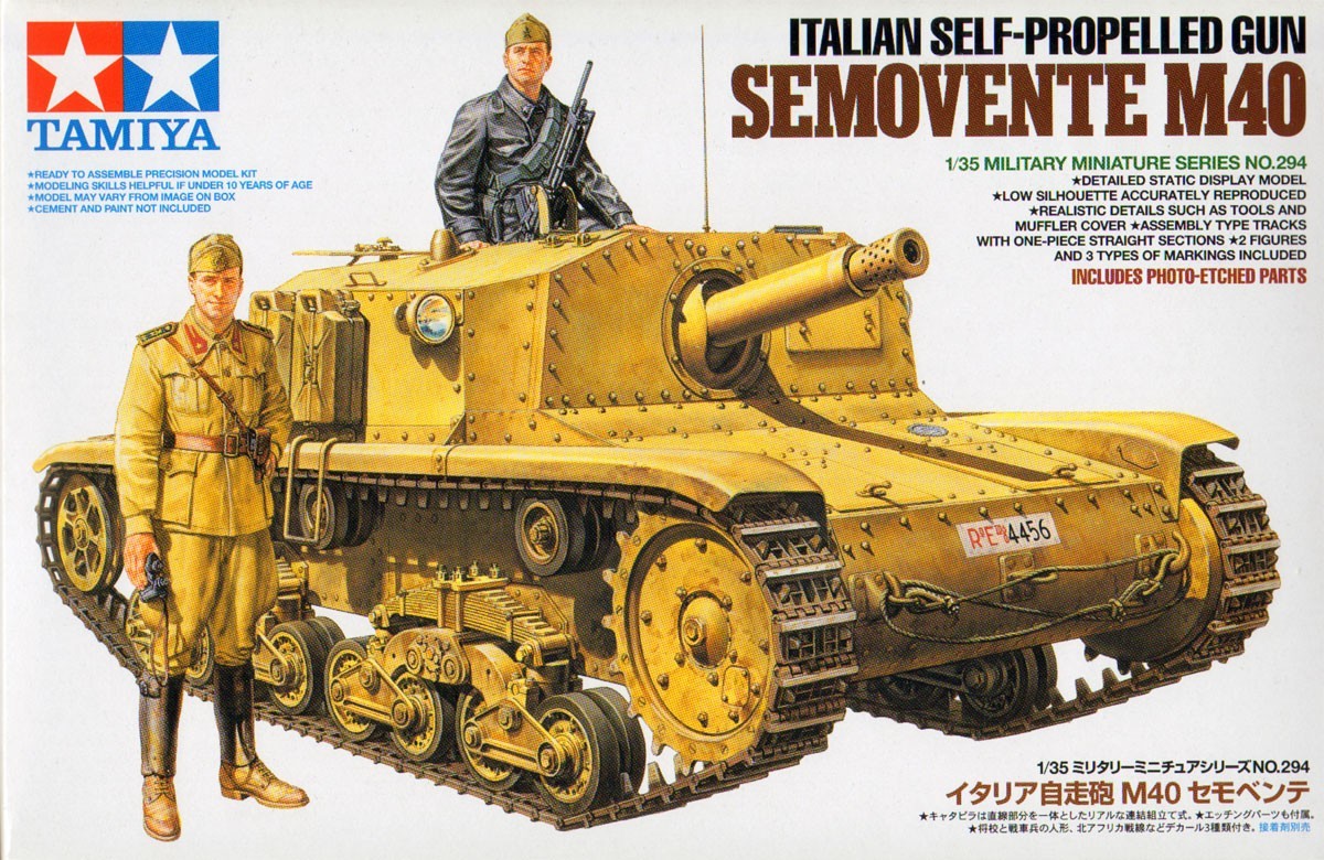 Tamiya 1/35 Italian Self-Propelled Gun Semovente M40 Kit