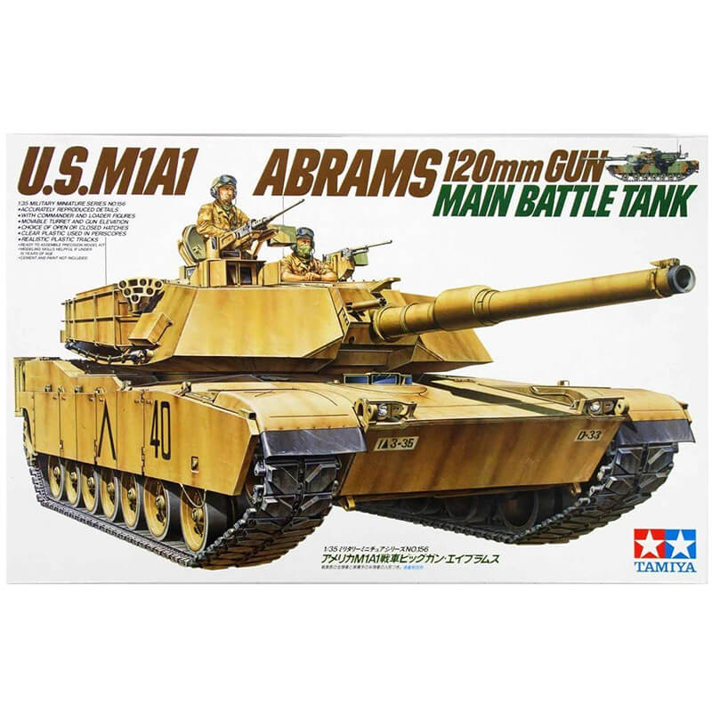 Tamiya 1/35 M1A1 Abrams 120mm Gun Main Battle Tank Kit