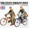 Tamiya 1/35 Military Miniatures German Soldiers With Bicycles Kit