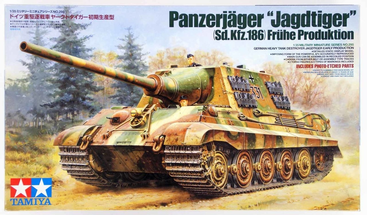 Tamiya 1/35 Panzerjager Jagdtiger (Sd.kfz.186) Fruhe Produktion Kit TA-35295